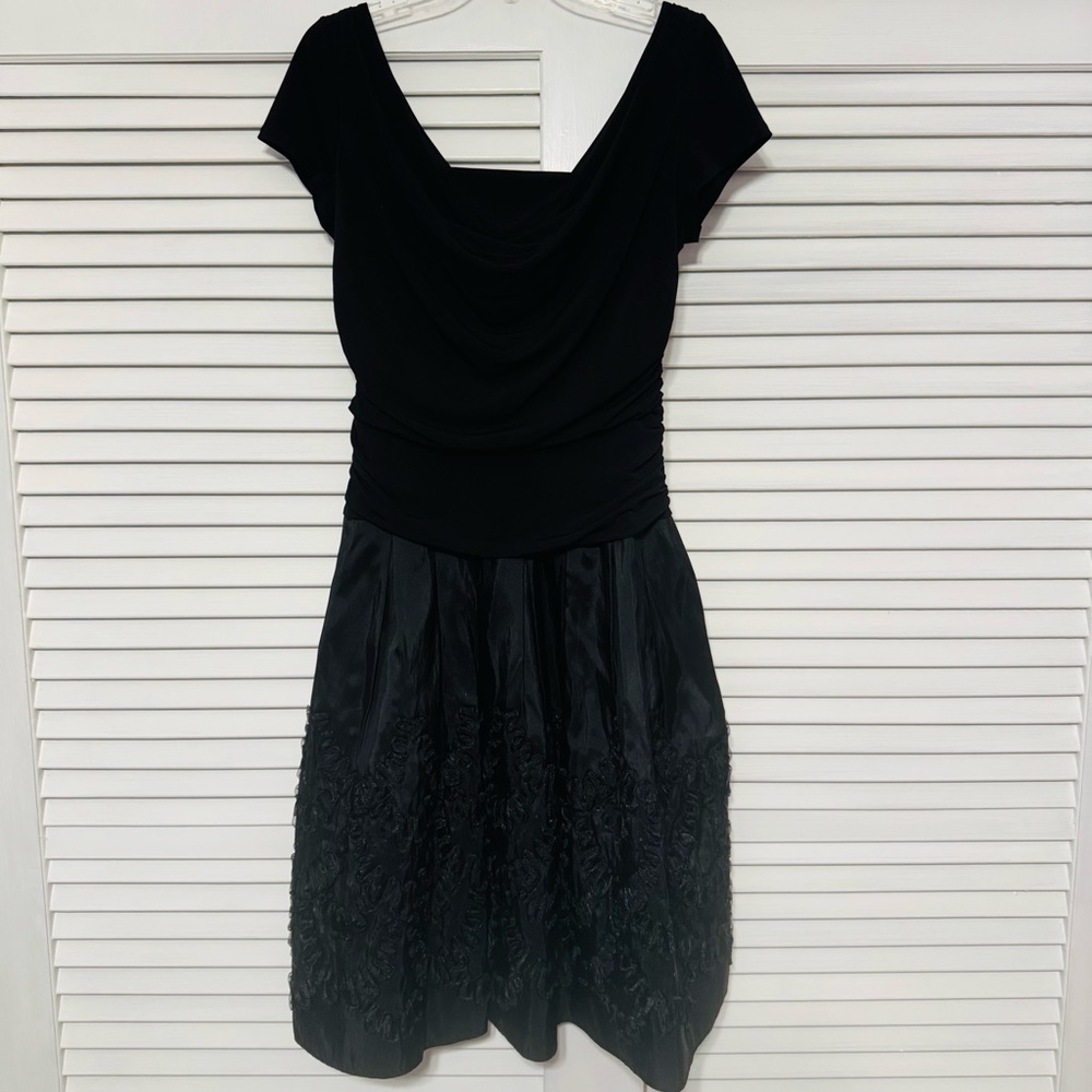 S.L. Fashions Black Mini Dress- sz 10 - elegant dressy cocktail sequins like new